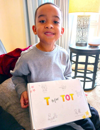 Kid Playing With T Is For Tot Learn & Play Kits For Ages 3-6