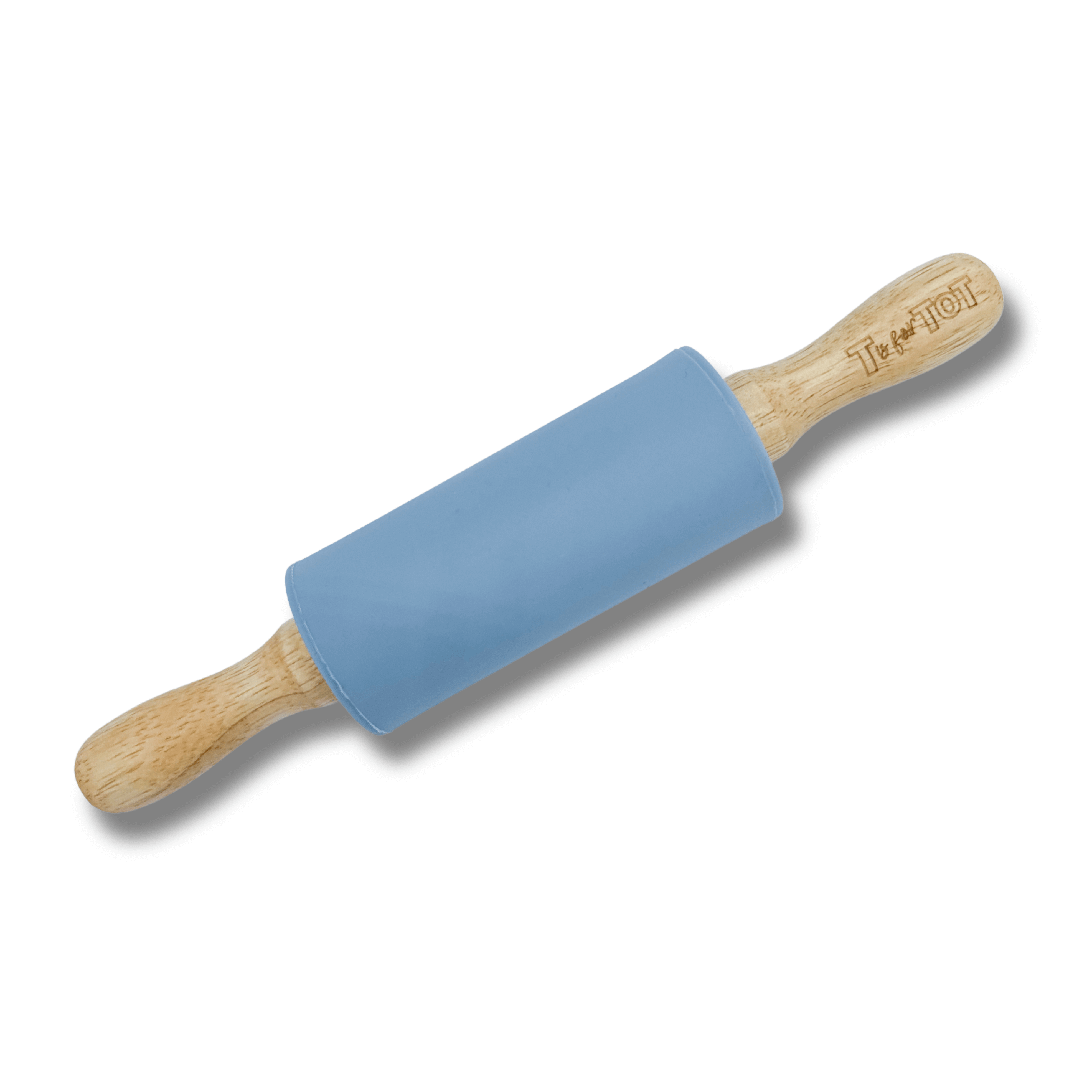 Custom silicone playdough roller, perfect for little hands. Designed to be used with T is for Tot playdough for rolling out and creating imaginative designs. Ideal for play-based creativity and learning.
