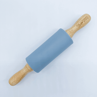 Custom silicone playdough roller, perfect for little hands. Designed to be used with T is for Tot playdough for rolling out and creating imaginative designs. Ideal for play-based creativity and learning.