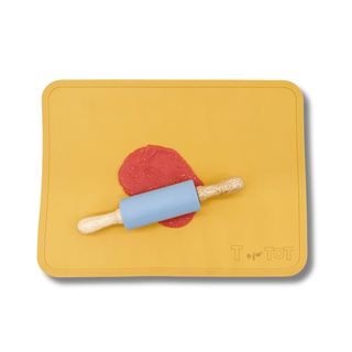 Custom silicone playdough mat designed by T is for Tot playdough and silicone playdough rollers. Ideal for rolling out playdough and creating imaginative designs. Perfect for play-based creativity and learning.