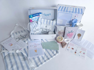 Ice Cream Scientist Kit featuring tools and materials for fun, hands-on ice cream experiments and pretend play.