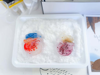 Silicone ice tray with mini animal shapes for STEAM experiments in hibernation-themed kit