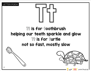 Toddler & Preschool | Letter Tt Curriculum.