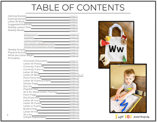 Toddler & Preschool | Letter Ww Curriculum.