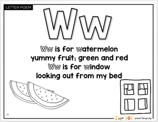 Toddler & Preschool | Letter Ww Curriculum.