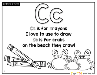 Toddler & Preschool | Letter Cc Curriculum.