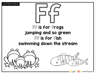 Toddler & Preschool | Letter Ff Curriculum.