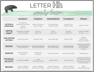 Toddler & Preschool | Letter Hh Curriculum.
