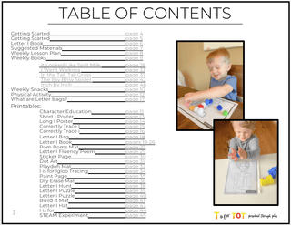 Toddler & Preschool | Letter Ii Curriculum.