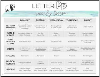Toddler & Preschool | Letter Pp Curriculum.