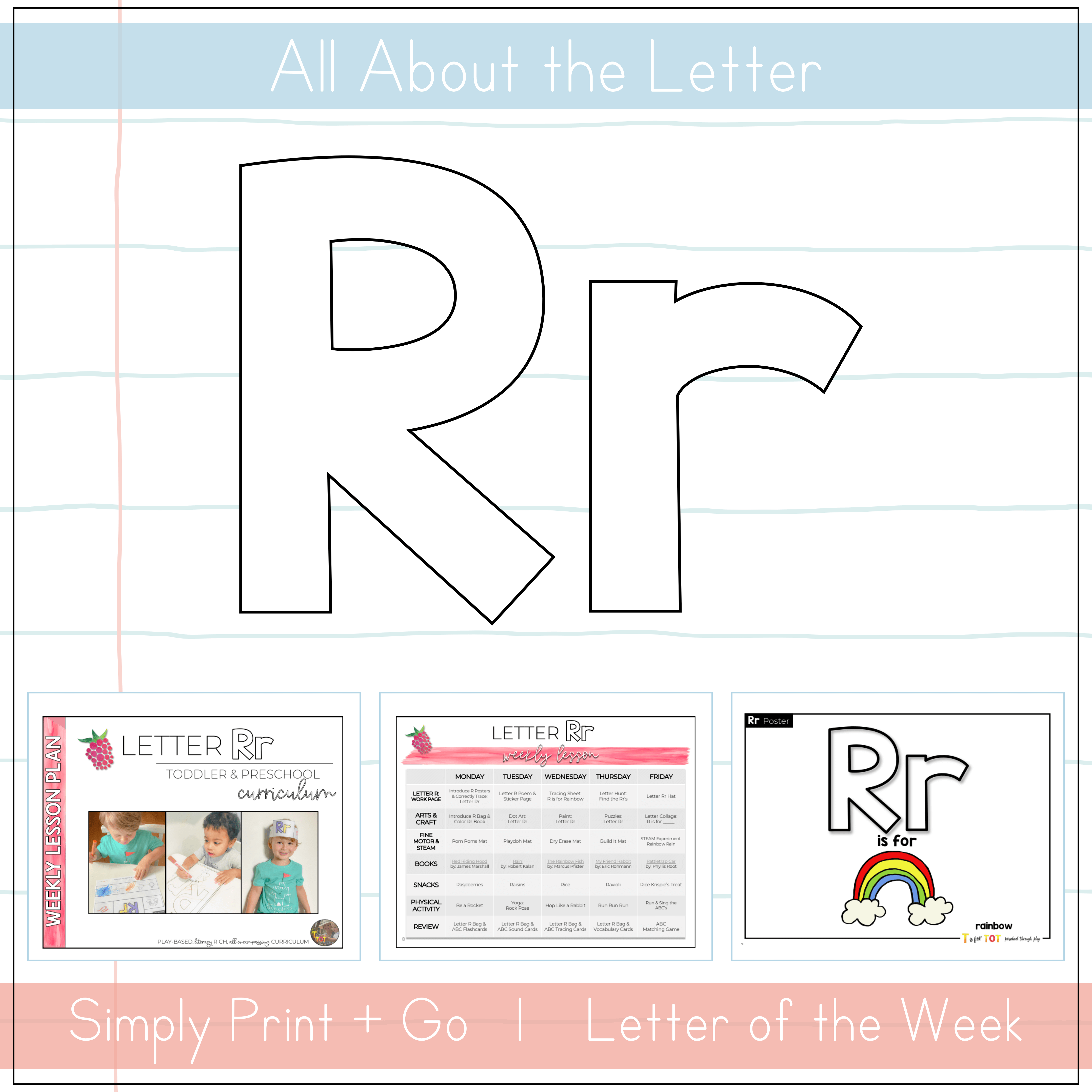 Alphabet Letter Rr Toddler & Preschool Letter Rr Curriculum | Print & Go – T is for Tot
