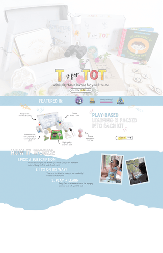 T Is For Tot - Learn & Play Kits For Ages 3-6. Early Childhood Education, Learn Through Play