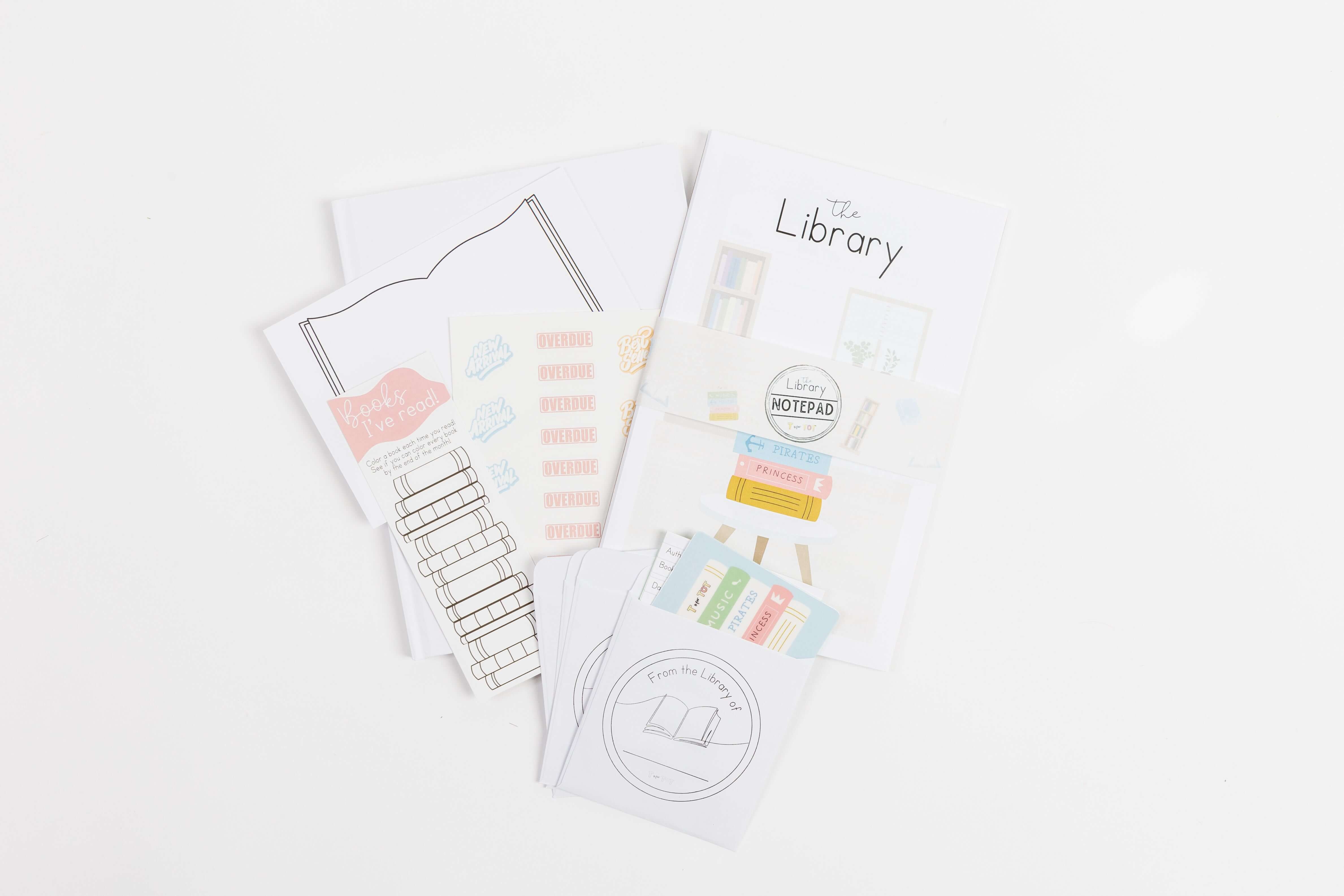 Library activity notepad supporting preschool literacy and early learning practice