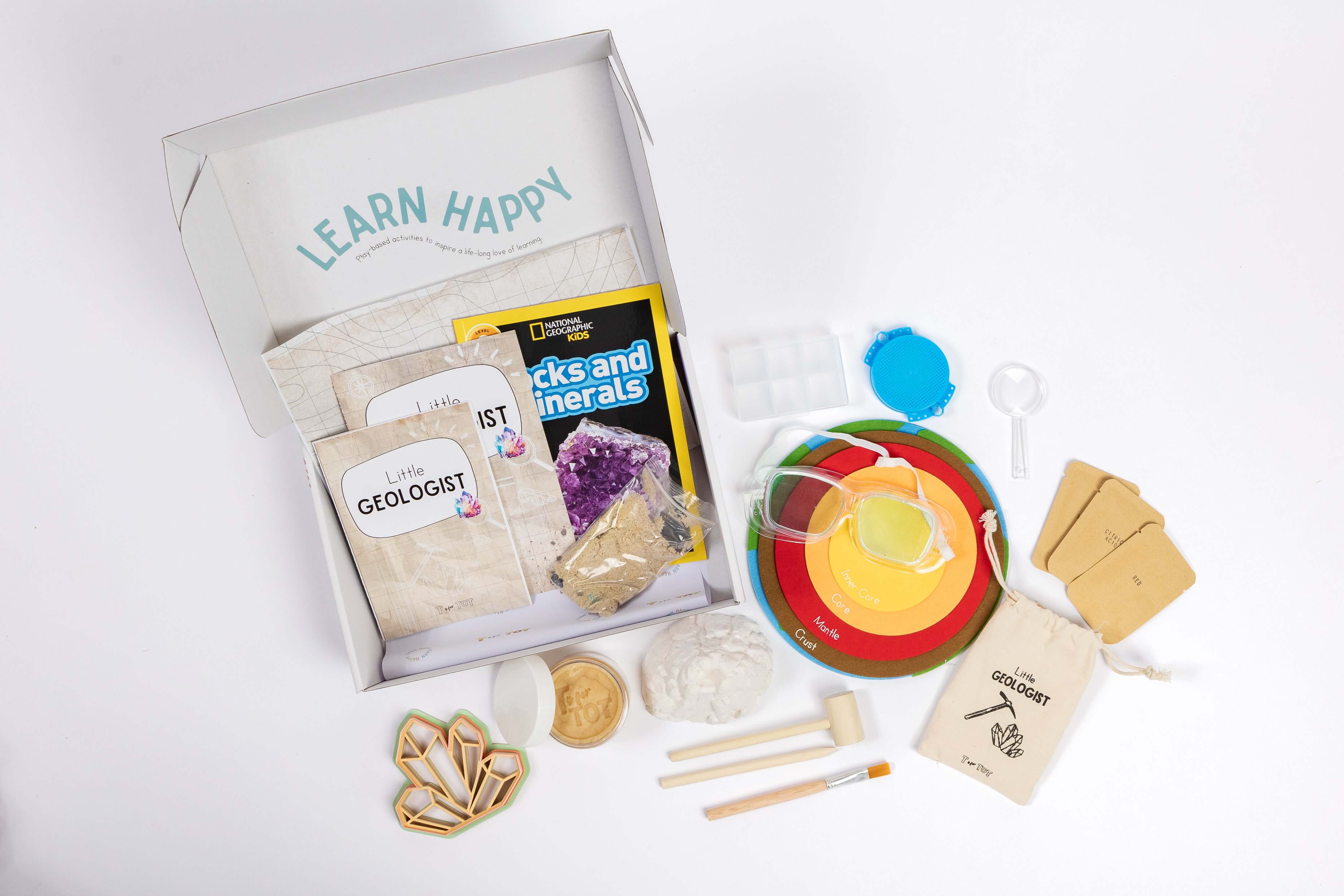 Little Geologist Kit hands-on preschool rock and mineral science learning set for ages 3–6