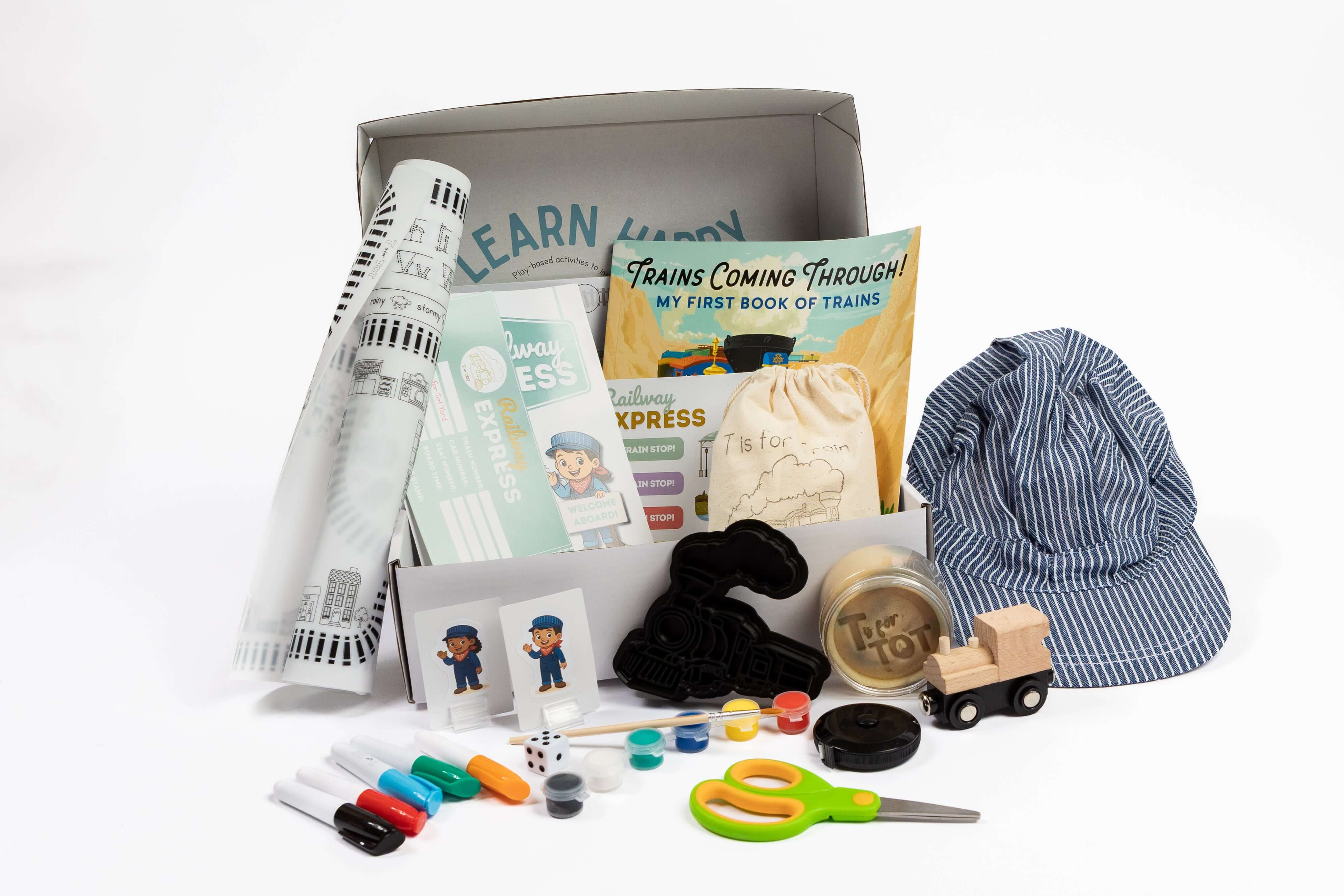 T-Is-For-Train Kit hands-on preschool learning kit for early STEM and fine motor play