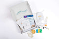 Tiny World Microscope Kit contents with microscope, specimen slides, activity cards, and tools