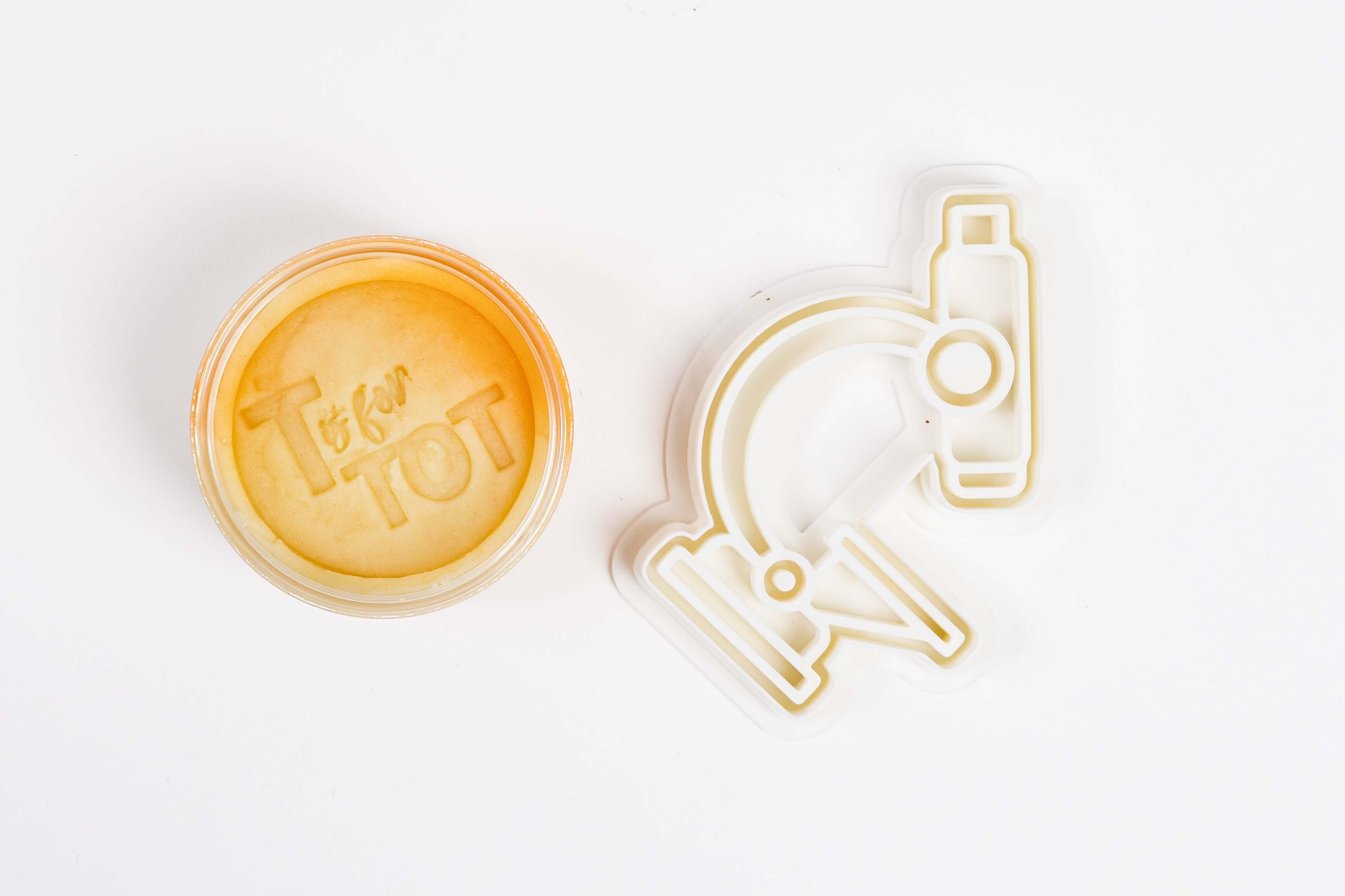 Playdough and cutter for preschool sensory play and fine motor development