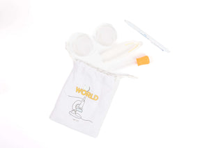 Microscope specimen slides and sample collection vials for preschool science activities