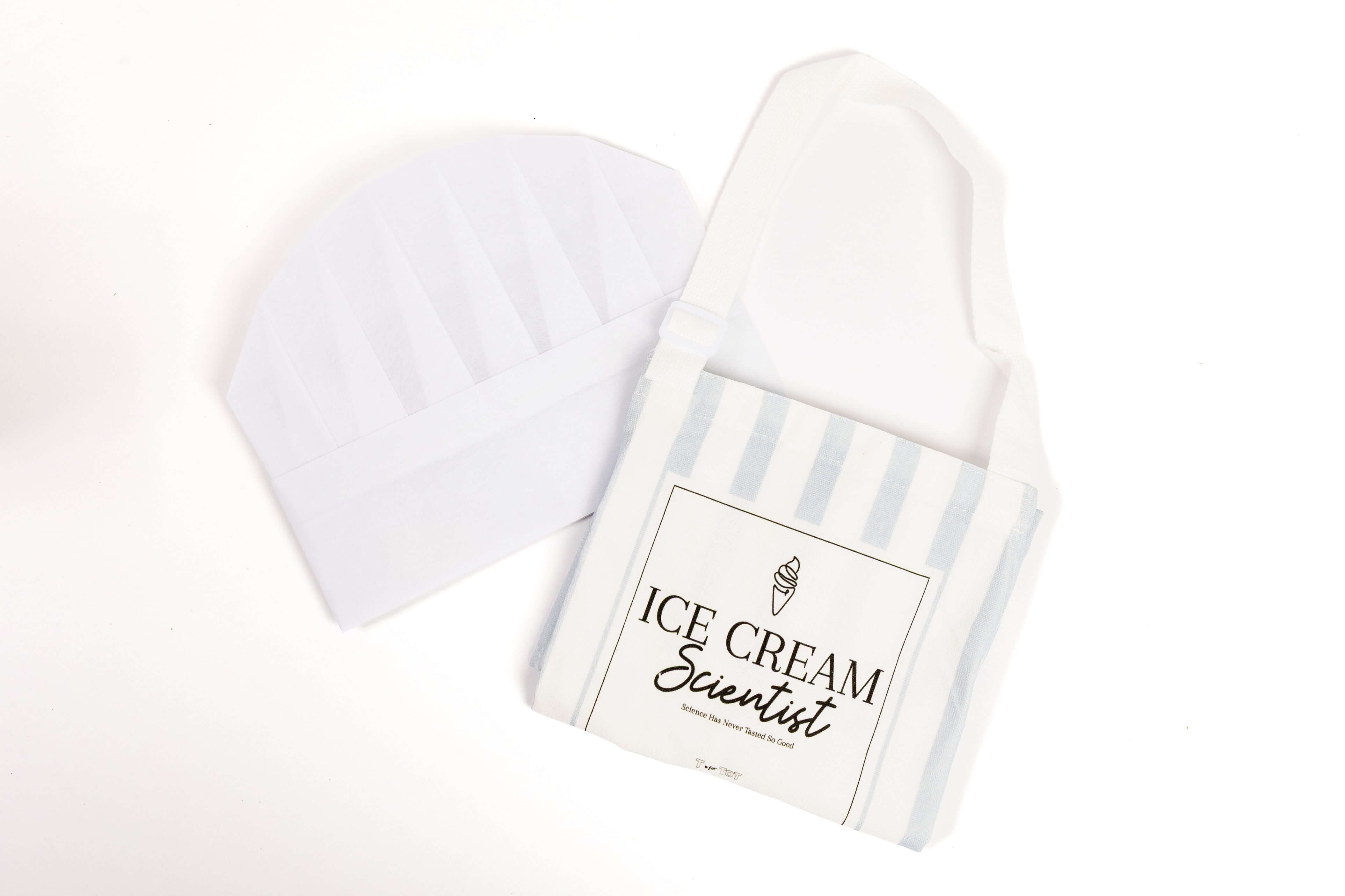 Chef hat and apron used for preschool role-play during hands-on science activities