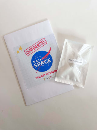 Secret mission envelope with scratch-off code, gamifying the learning experience for young explorers