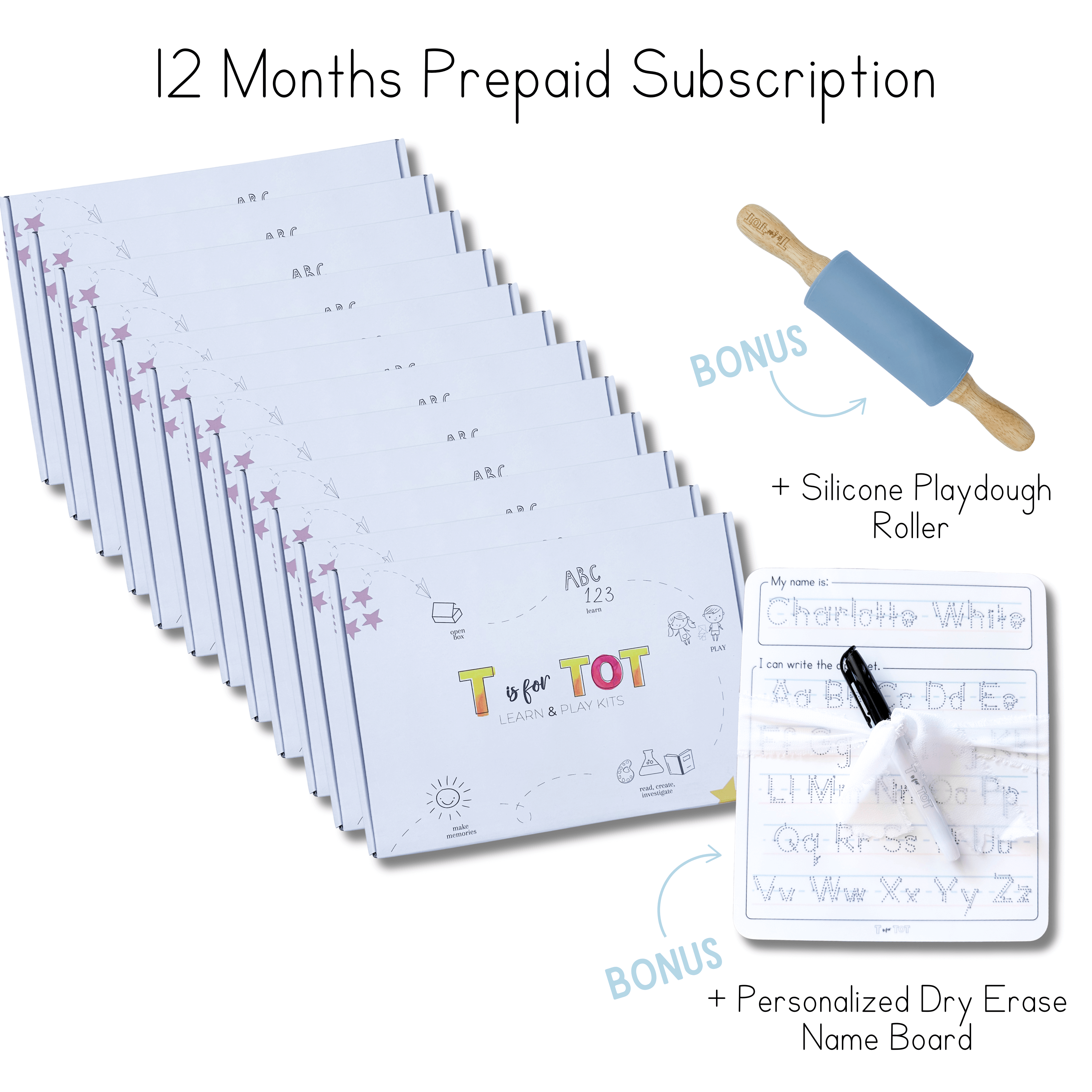 T Is For Tot Learn & Play Kits For Ages 3-6 - 12 month subscription