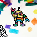 Colorful Robot Suncatcher Activity for Kids
