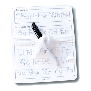 Personalized Dry Erase Name + Alphabet Board - FREE