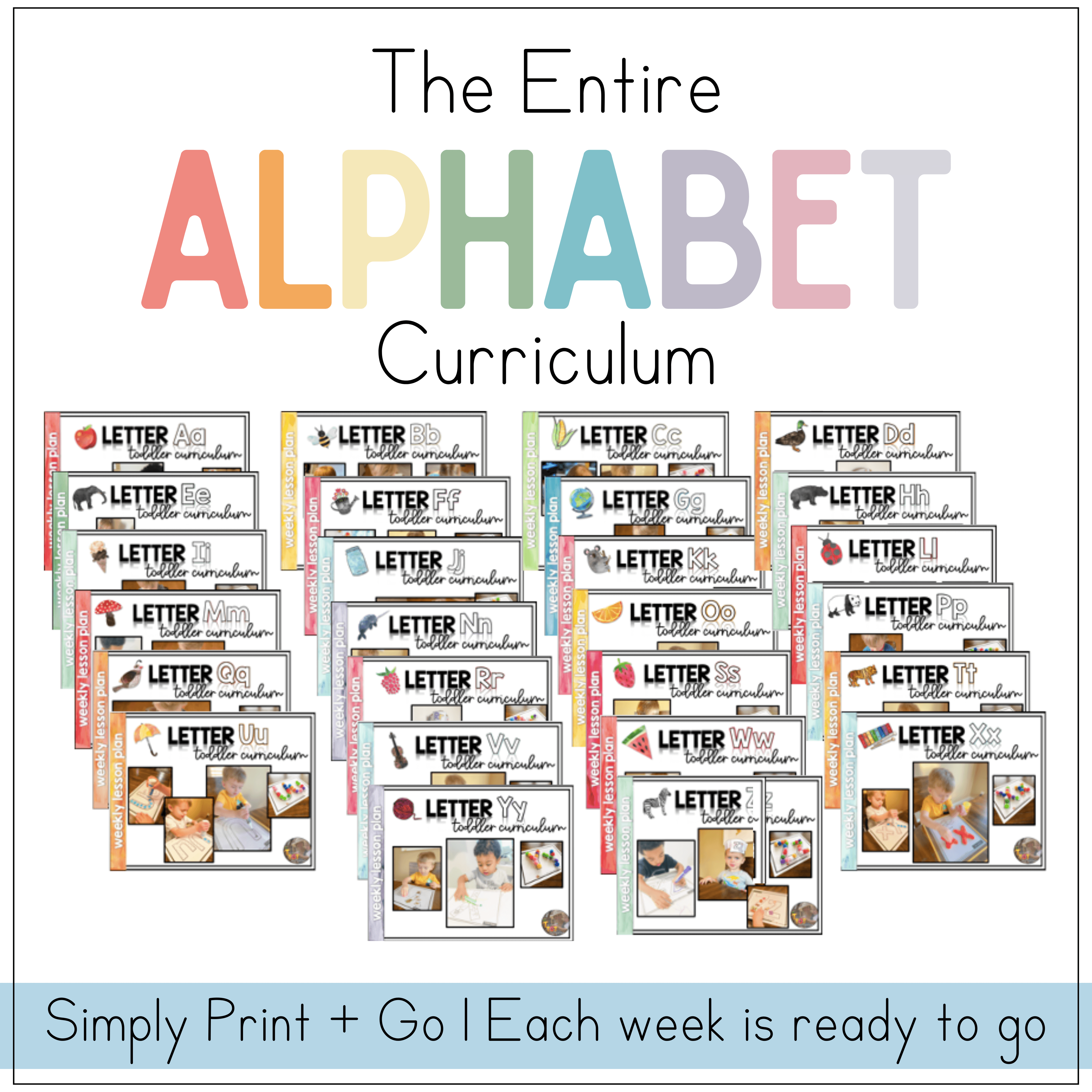Toddler & Preschool Curriculum | Alphabet Letters A-Z  ENTIRE BUNDLE