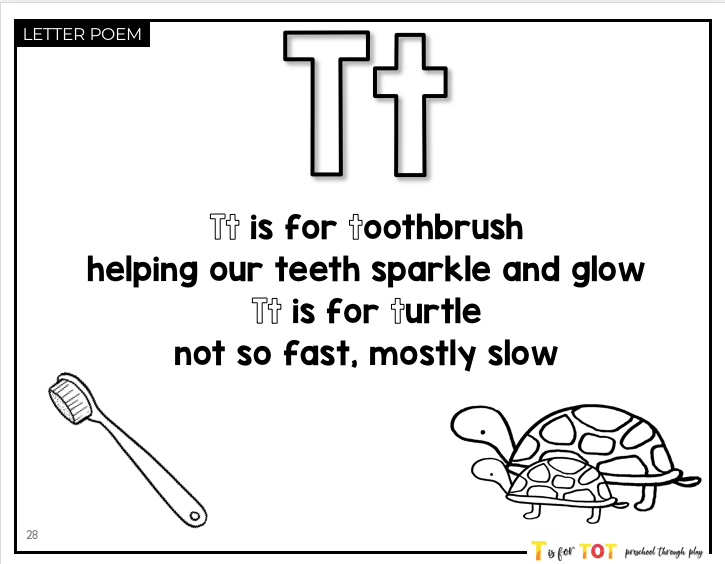 Toddler & Preschool | Letter Tt Curriculum.