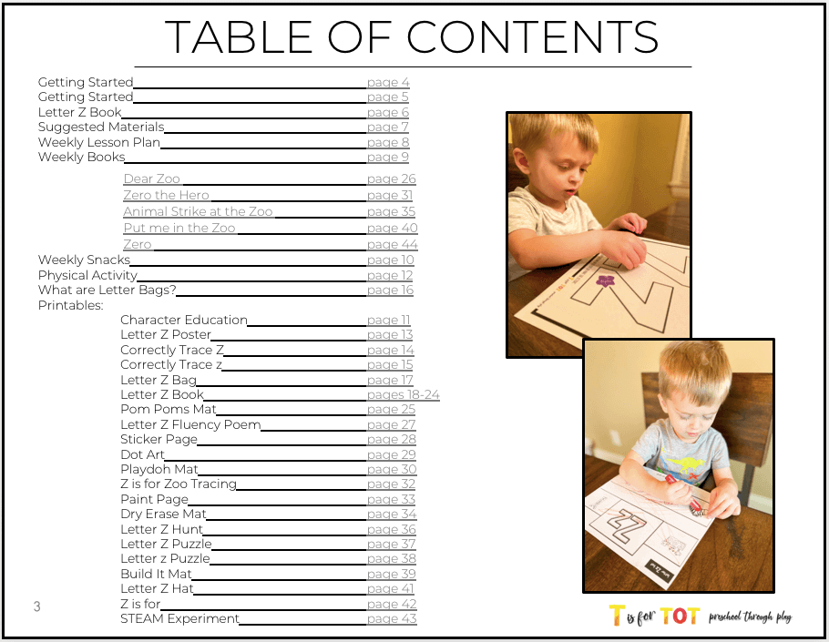 Toddler & Preschool | Letter Zz Curriculum.