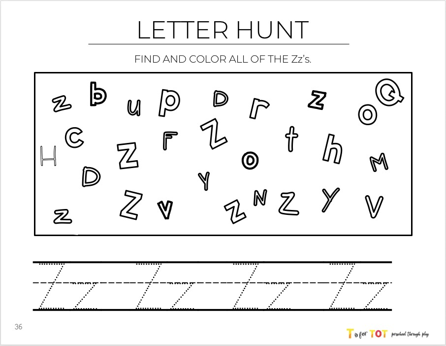 Toddler & Preschool | Letter Zz Curriculum.