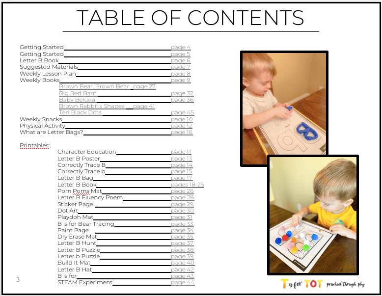 Toddler & Preschool | Letter Bb Curriculum.