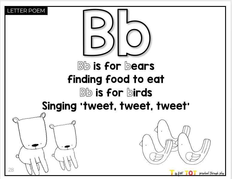 Toddler & Preschool | Letter Bb Curriculum.