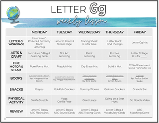 Toddler & Preschool | Letter Gg Curriculum.